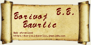 Borivoj Bavrlić vizit kartica
